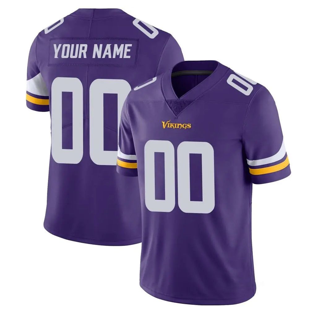 harde Custom MN.Vikings Purple Limited Vapor Untouchable Home Game Any Name & Numbers Stitched Jerseys
