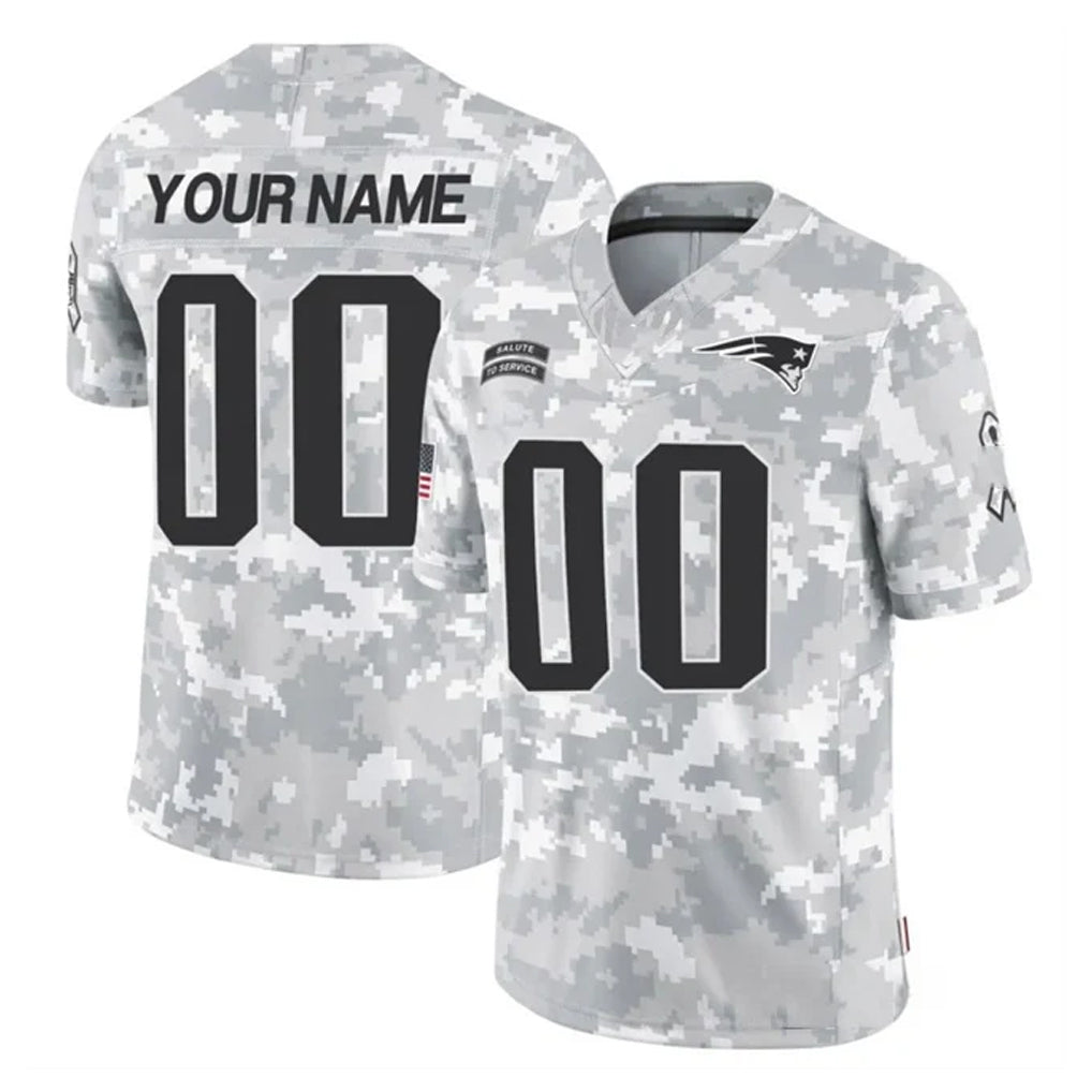 harde Custom NE.Patriots Arctic Camo Salute To Service Limited Game Any Name & Numbers Stitched Jerseys