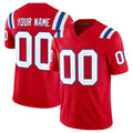 harde Custom NE.Patriots Red Limited Vapor F.U.S.E. Home Game Any Name & Numbers Stitched Jerseys
