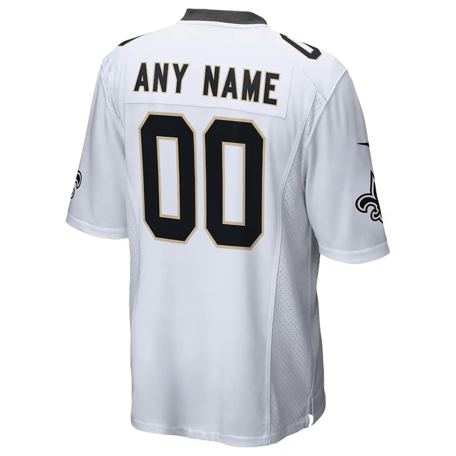 harde Custom NO.Saints White Home Game Stitched Jerseys