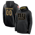 harde Custom NY.Giants Black Salute to Service Hoodies Limited Game Any Name & Numbers Stitched Jerseys