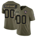 harde Custom NY.Giants Olive 2025 Salute To Service Limited Any Name & Numbers Stitched Jerseys