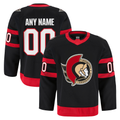 harde Custom O.Senators Black Home Authentic Pro Jerseys