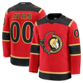 harde Custom O.Senators Red Alternate Premium Jerseys