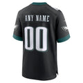 harde Custom P.Eagles Black Stitched Alternate Game Stitched Jerseys
