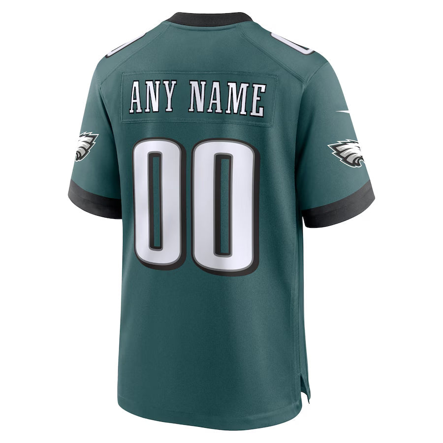 harde Custom P.Eagles Midnight Green Stitched Home Game Stitched Jerseys