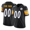 harde Custom P.Steelers Black Limited Vapor F.U.S.E. Home Game Any Name & Numbers Stitched Jerseys