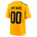harde Custom P.Steelers Gold Alternate Game Stitched Jerseys