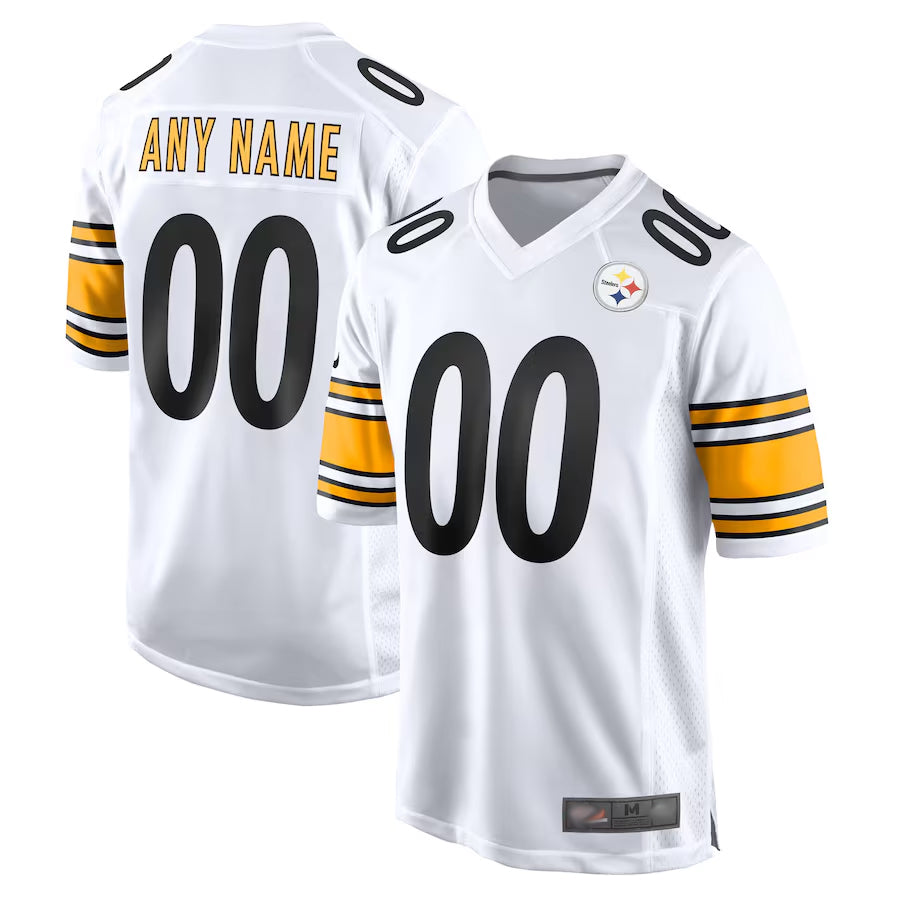 harde Custom P.Steelers White Home Game Stitched Jerseys