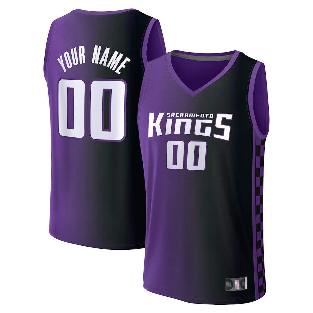 harde Custom S.Kings Fanatics Purple Fast Break Replica Jerseys - Statement Edition