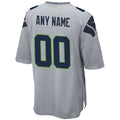 harde Custom S.Seahawks Gray Alternate Game Stitched Jerseys