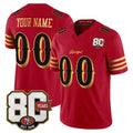 harde Custom SF.49ers Red Limited 80th Rivalries Collection Home Game Any Name & Numbers Stitched Jerseys