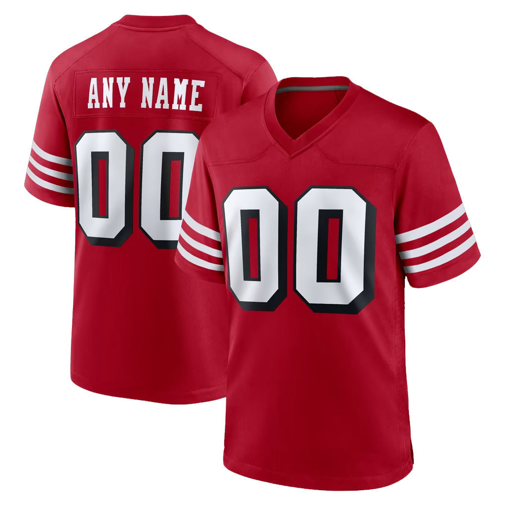 harde Custom SF.49ers Red Limited Alternate Vapor Home Game Any Name & Numbers Stitched Jerseys