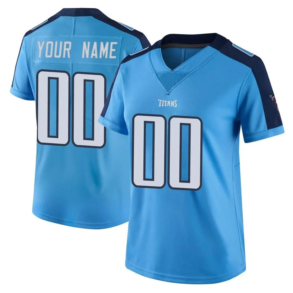 harde Custom T.Titans Light Blue Limited Color Rush Home Game Any Name & Numbers Stitched Jerseys