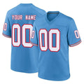 harde Custom T.Titans Light Blue Oilers Throwback Home Game Any Name & Numbers Stitched Jerseys