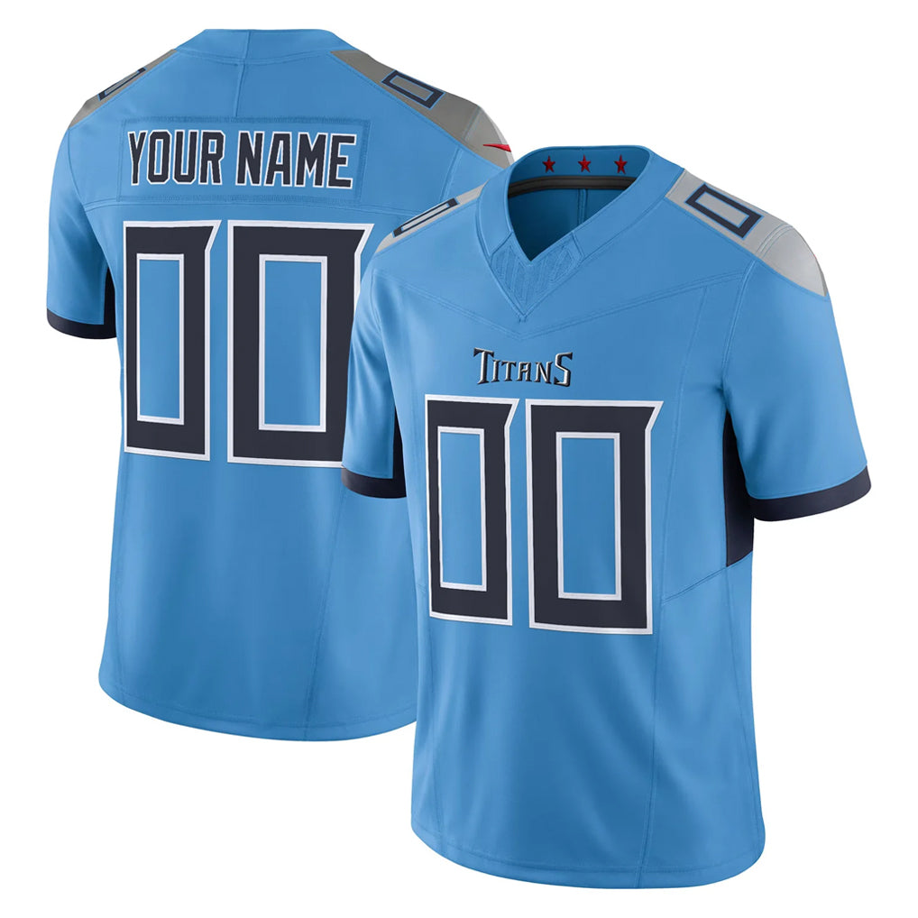 harde Custom T.Titans Light Blue Vapor F.U.S.E. Limited Home Game Any Name & Numbers Stitched Jerseys