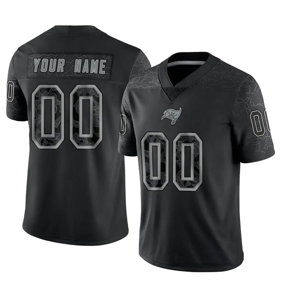 harde Custom TB.Buccaneers Black RFLCTV Limited Stitched Jerseys