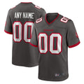 harde Custom TB.Buccaneers Pewter Home Game Stitched Jerseys