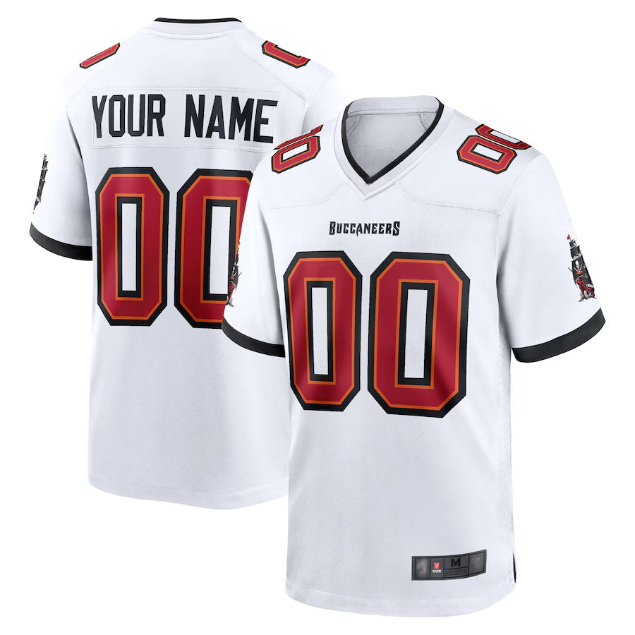 harde Custom TB.Buccaneers White Replica Game Stitched Jerseys