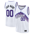 harde Custom U.Jazz Fanatics White Fast Break Replica Jerseys - Association Edition
