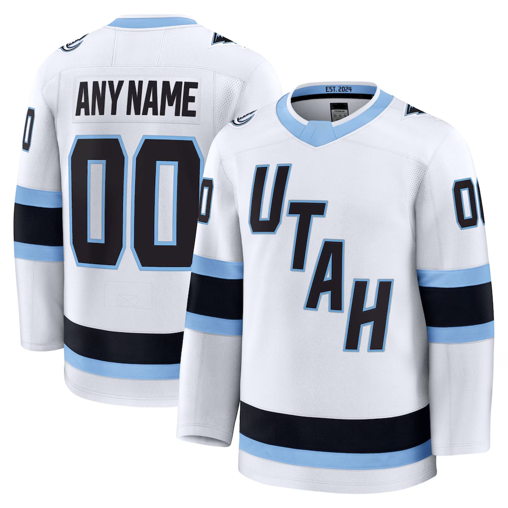harde Custom U.Mammoth White Away Premium Jerseys