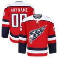 harde Custom W.Capitals Red Alternate Authentic Pro Jerseys