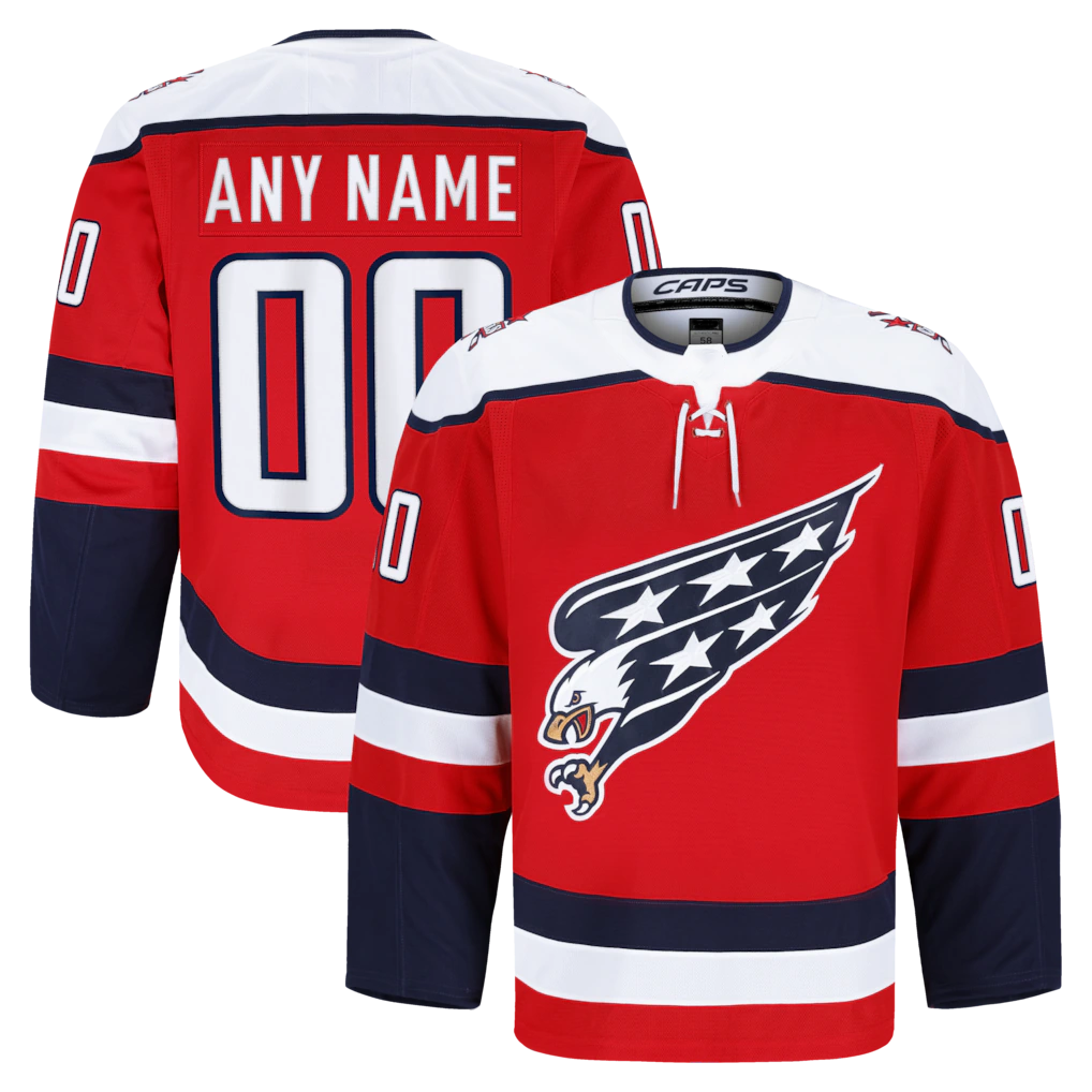 harde Custom W.Capitals Red Alternate Authentic Pro Jerseys