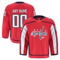 harde Custom W.Capitals Red Home Authentic Pro Jerseys
