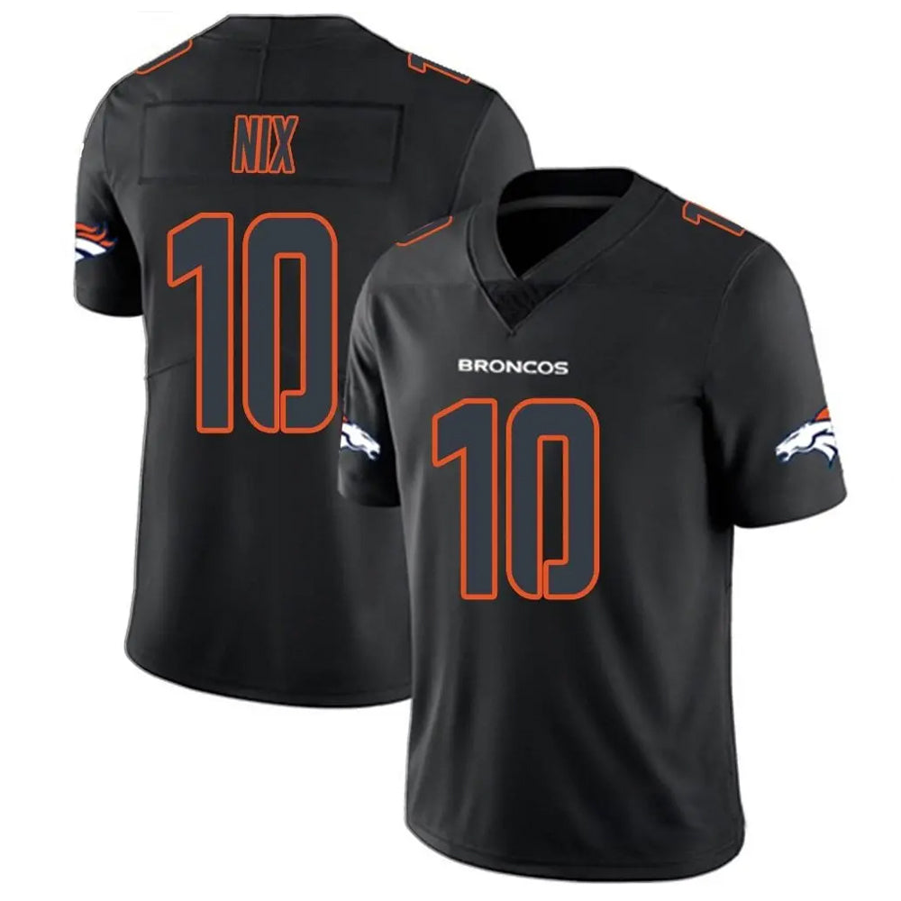 harde D.Broncos #10 Bo Nix Player Limited Black Impact Jerseys