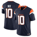 harde D.Broncos #10 Bo Nix Player Navy Vapor F.U.S.E. Limited Stitched Jerseys