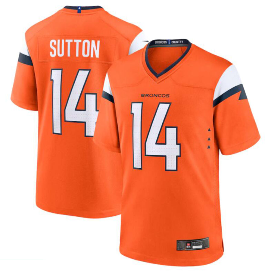harde D.Broncos #14 Courtland Sutton Orange Game Jersey American Stitched  Jerseys