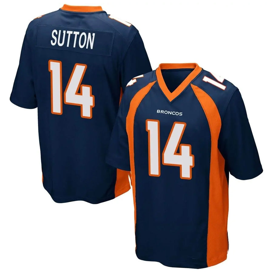harde D.Broncos #14 Courtland Sutton Player Navy Game Stitched Jerseys