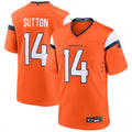 harde D.Broncos #14 Courtland Sutton Player Orange Home Replica Game Stitched Jerseys
