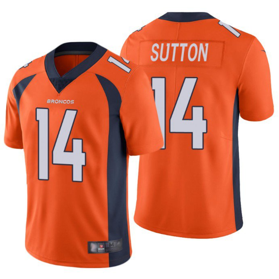 harde D.Broncos #14 Courtland Sutton Player Orange Limited Stitched Jerseys