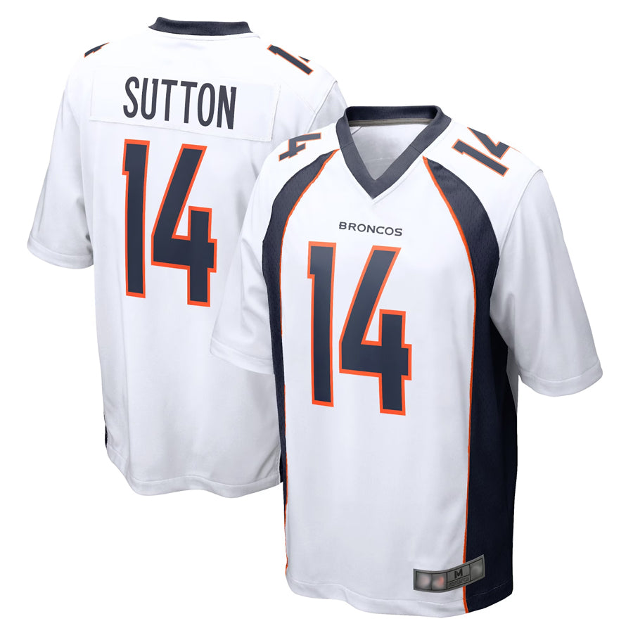 harde D.Broncos #14 Courtland Sutton Player White Game Stitched Jerseys