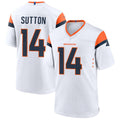 harde D.Broncos #14 Courtland Sutton Player White Home Game Stitched Jerseys