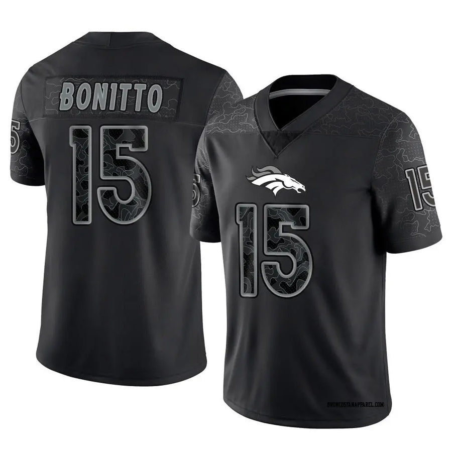 harde D.Broncos #15 Nik Bonitto Player Black RFLCTV Limited Stitched Jerseys