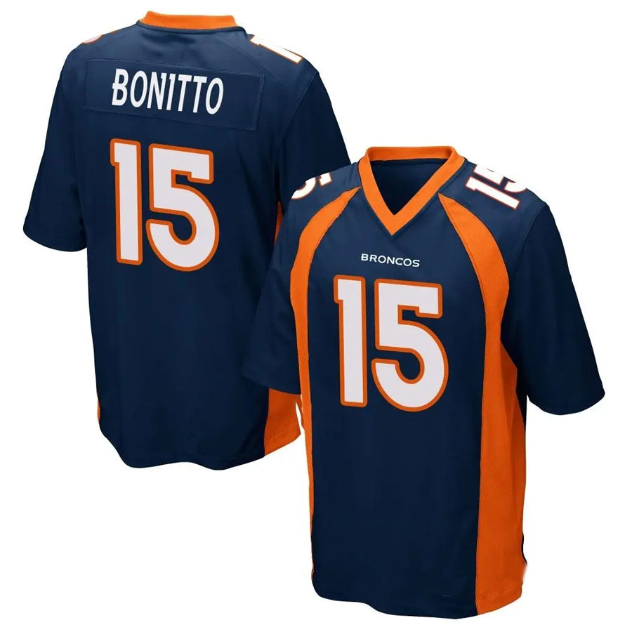 harde D.Broncos #15 Nik Bonitto Player Navy Game Stitched Jerseys