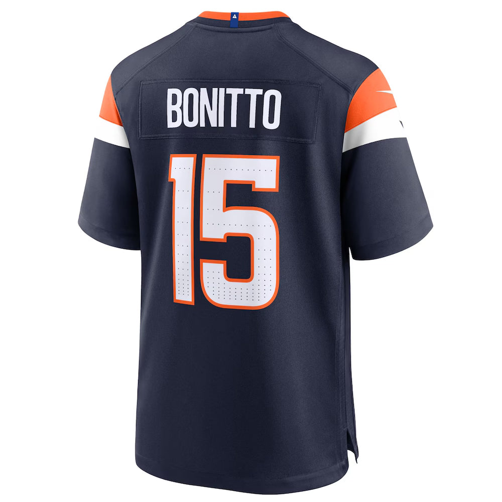 harde D.Broncos #15 Nik Bonitto Player Navy Home Game Stitched Jerseys