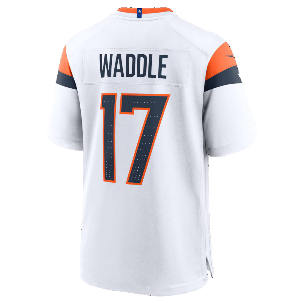 harde D.Broncos #17 Jaylen Waddle White Game Stitched Jerseys
