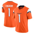 harde D.Broncos #1 Evan Engram Player Orange Vapor F.U.S.E. Limited Home Game Stitched Jerseys