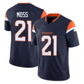 harde D.Broncos #21 Riley Moss Player Navy Limited Vapor F.U.S.E. Home Game Stitched Jerseys
