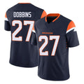 harde D.Broncos #27 J.K. Dobbins Player Navy Limited Vapor F.U.S.E. Home Game Stitched Jerseys