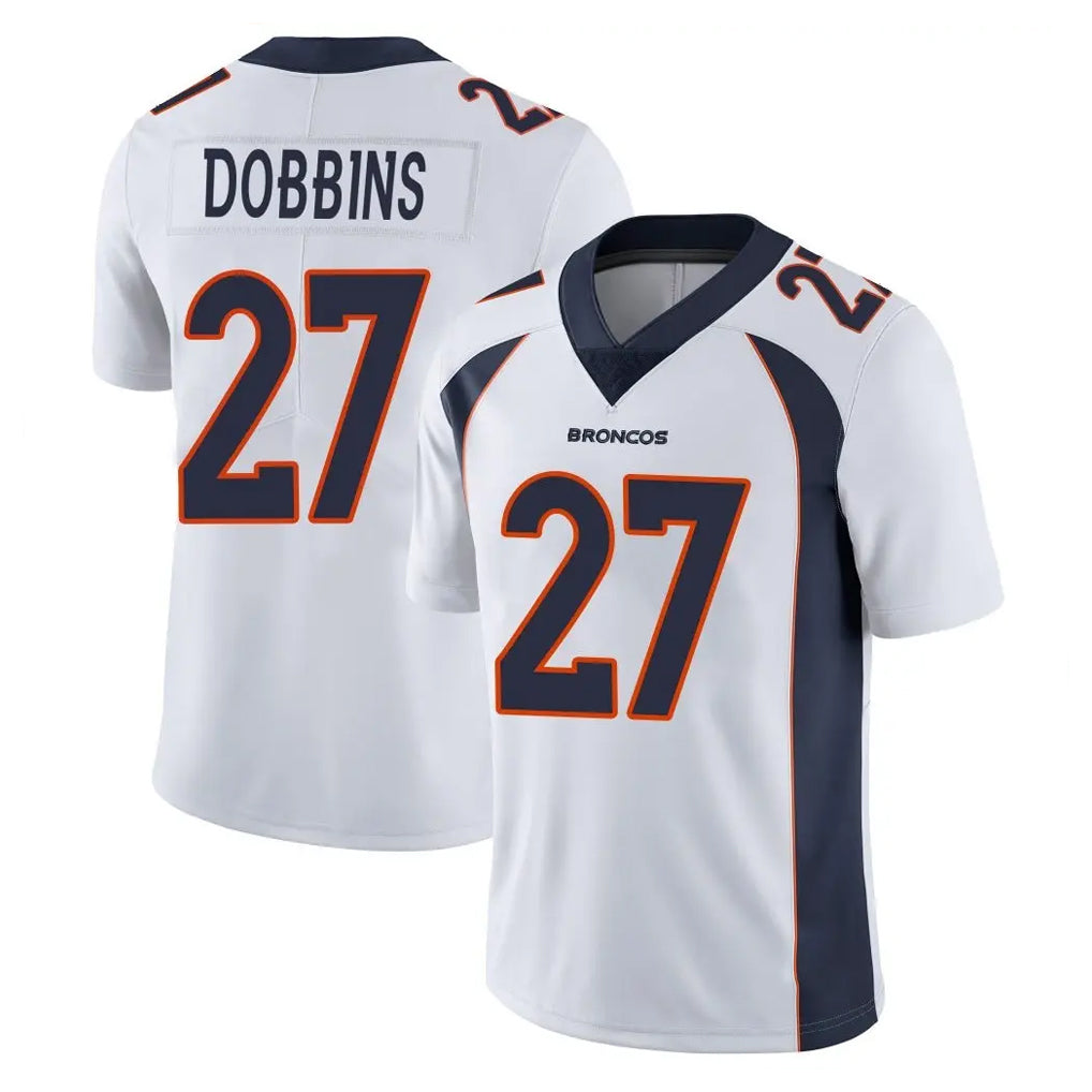 harde D.Broncos #27 J.K. Dobbins Player White Vapor Untouchable Limited Home Game Stitched Jerseys