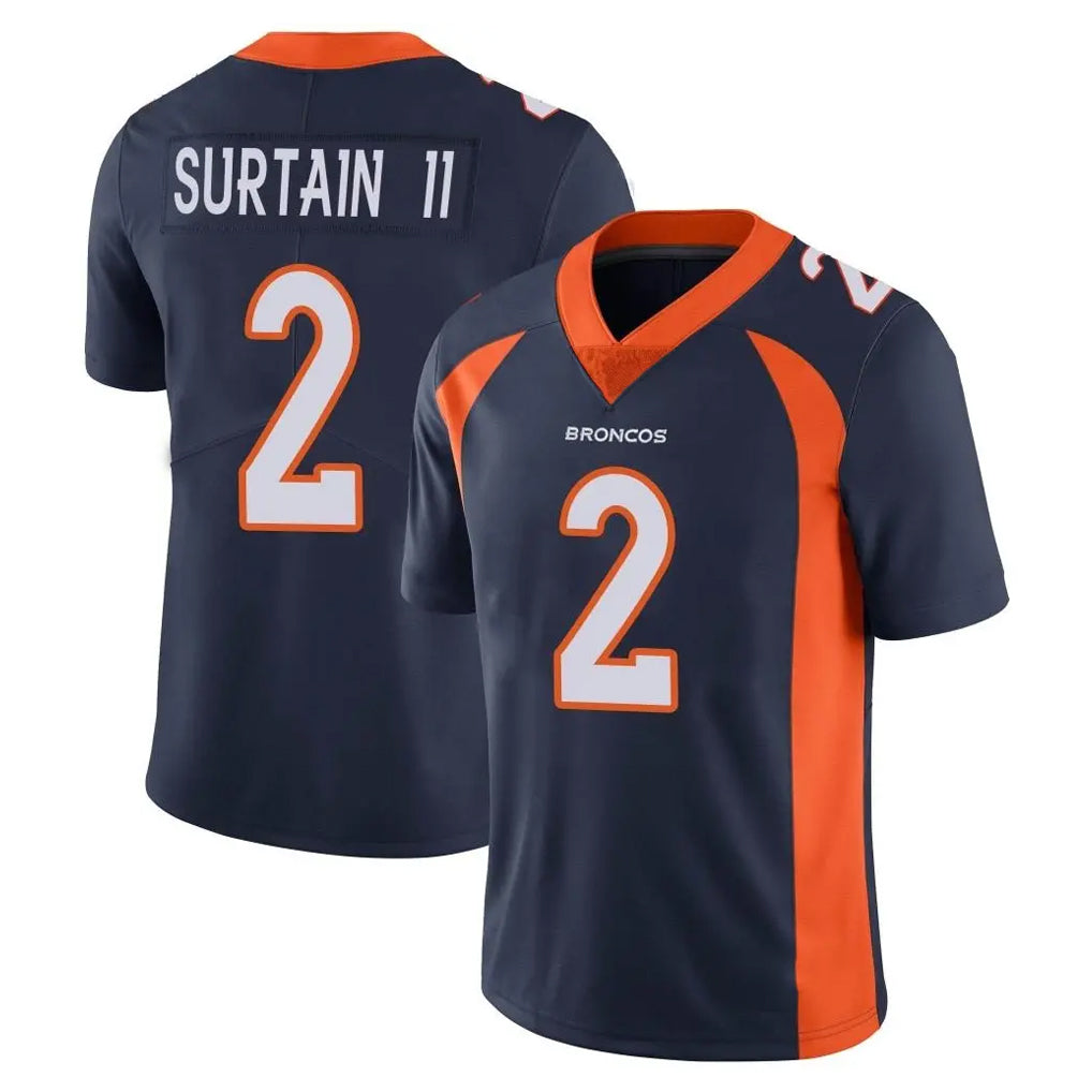 harde D.Broncos #2 Pat Surtain II Player Navy Vapor Untouchable Limited Game Stitched Jerseys