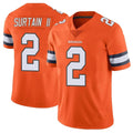 harde D.Broncos #2 Pat Surtain II Player Orange Vapor Untouchable Limited Home Game Stitched Jerseys