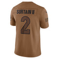 harde D.Broncos #2 Patrick Surtain II Player Brown Salute To Service Limited Stitched Jerseys