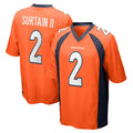 harde D.Broncos #2 Patrick Surtain II Player Orange Home Game Football Stitched Jerseys