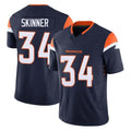 harde D.Broncos #34 JL Skinner Player Navy Limited Vapor F.U.S.E. Home Game Stitched Jerseys