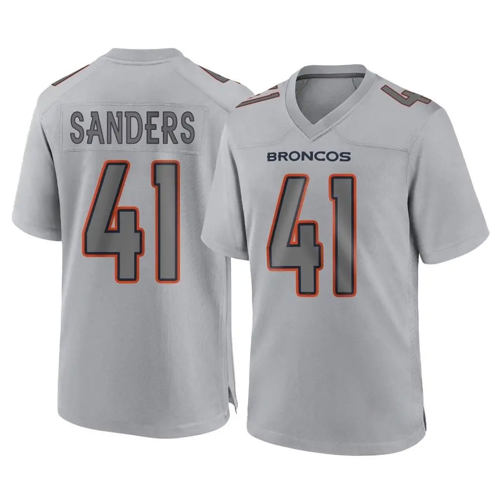 harde D.Broncos #41 Drew Sanders Player Gray Atmosphere Fashion Limited Game Stitched Jerseys
